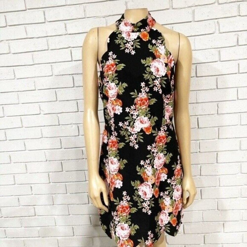 By Anthropologie‎ Halter Scallop Mini Dress- Size Large